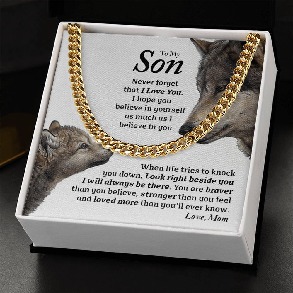 My Son - I Will Always Be There - Cuban Link Chain