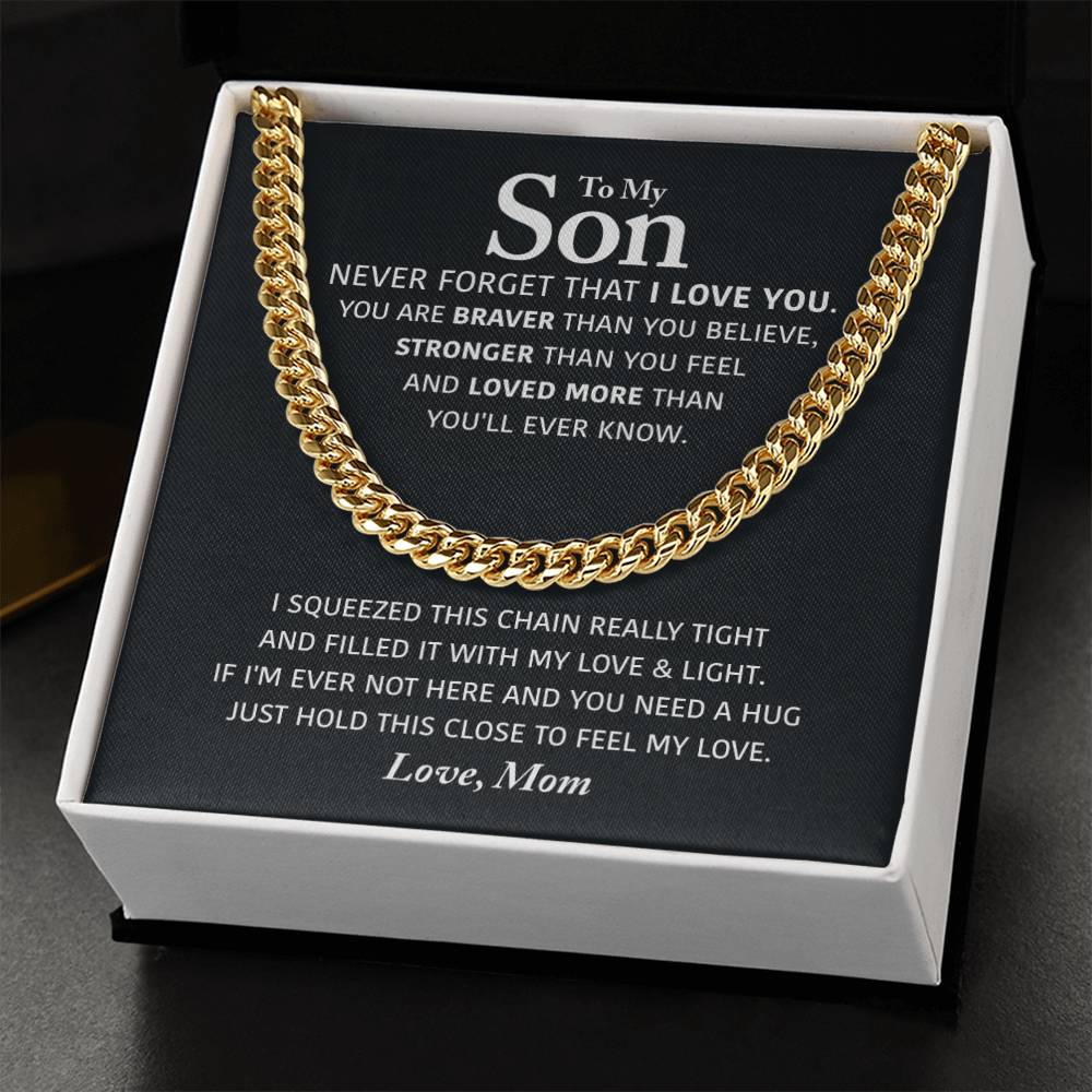 Perfect Gift For Son Cuban Link Chain