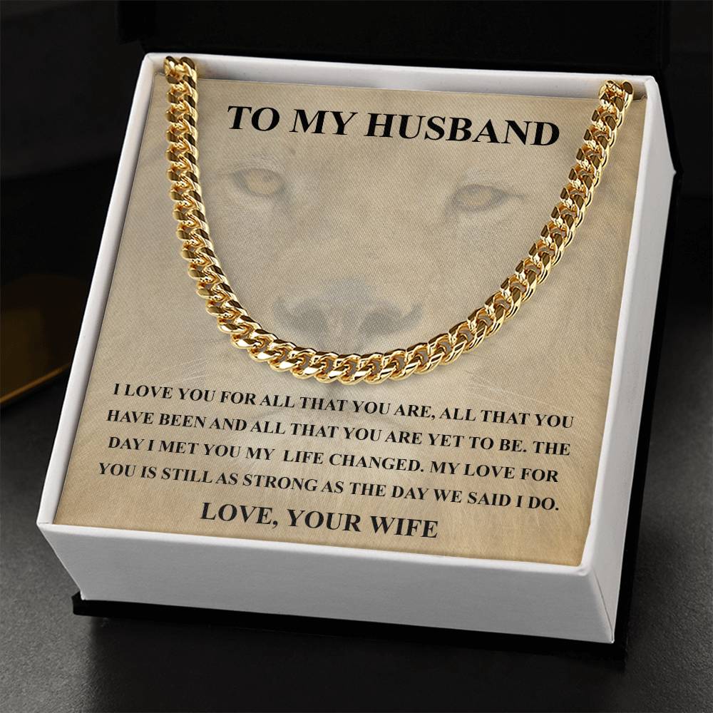 Husband Fathers Day Gift Silver Cuban Link Chain For Men Husband Birthday Gift Anniversary Gift For Husband From Wife