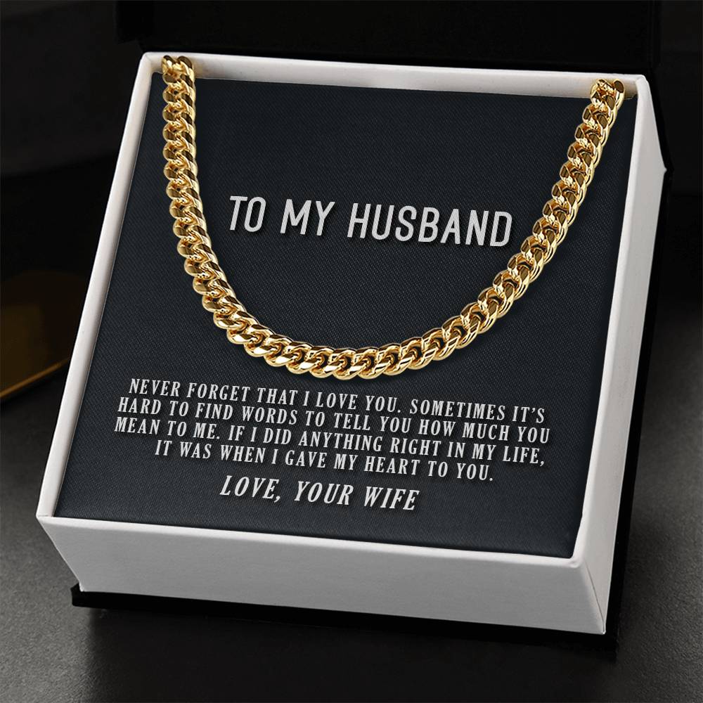 My Heart To You Cuban Link Chain