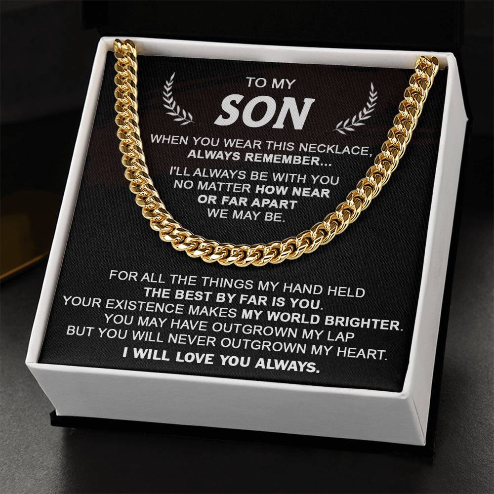 Gift For Son - Brighter World - Cuban Cuban Link Chain
