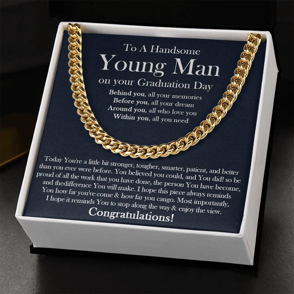 Graduation Gift For Him College Graduation Gift For Son Graduation Gift High School Boy Graduation Gift College Neckla Cuban Link Chain