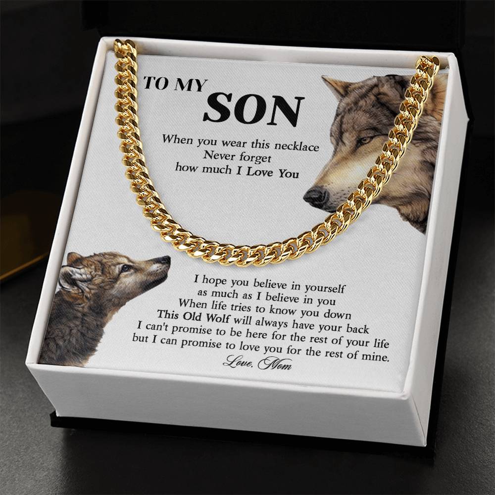 To My Son Cuban Chain Necklace Son Gifts From Mom Gifts For Son Birthday Unique Gifts For Son From Mom Cuban Link Chain