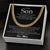 To My Son Cuban Link Chain Necklace Gift For Son From Mom Son Birthday Gift Christmas Gift For Son