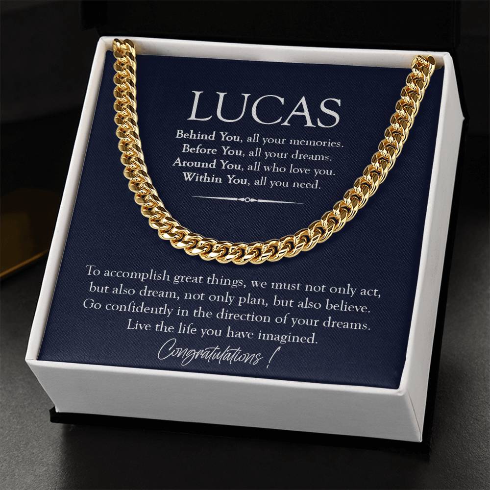 Personalized Graduation Gifts For Him High School College Graduation Gifts For Him  Graduation Necklace For Son Grands Cuban Link Chain
