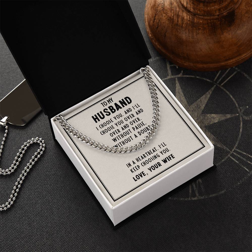 Cuban Link Chain For Husband. Chain Necklace Anniversary Gift For Husband Birthday Gift For Man Gift For Men Chain For