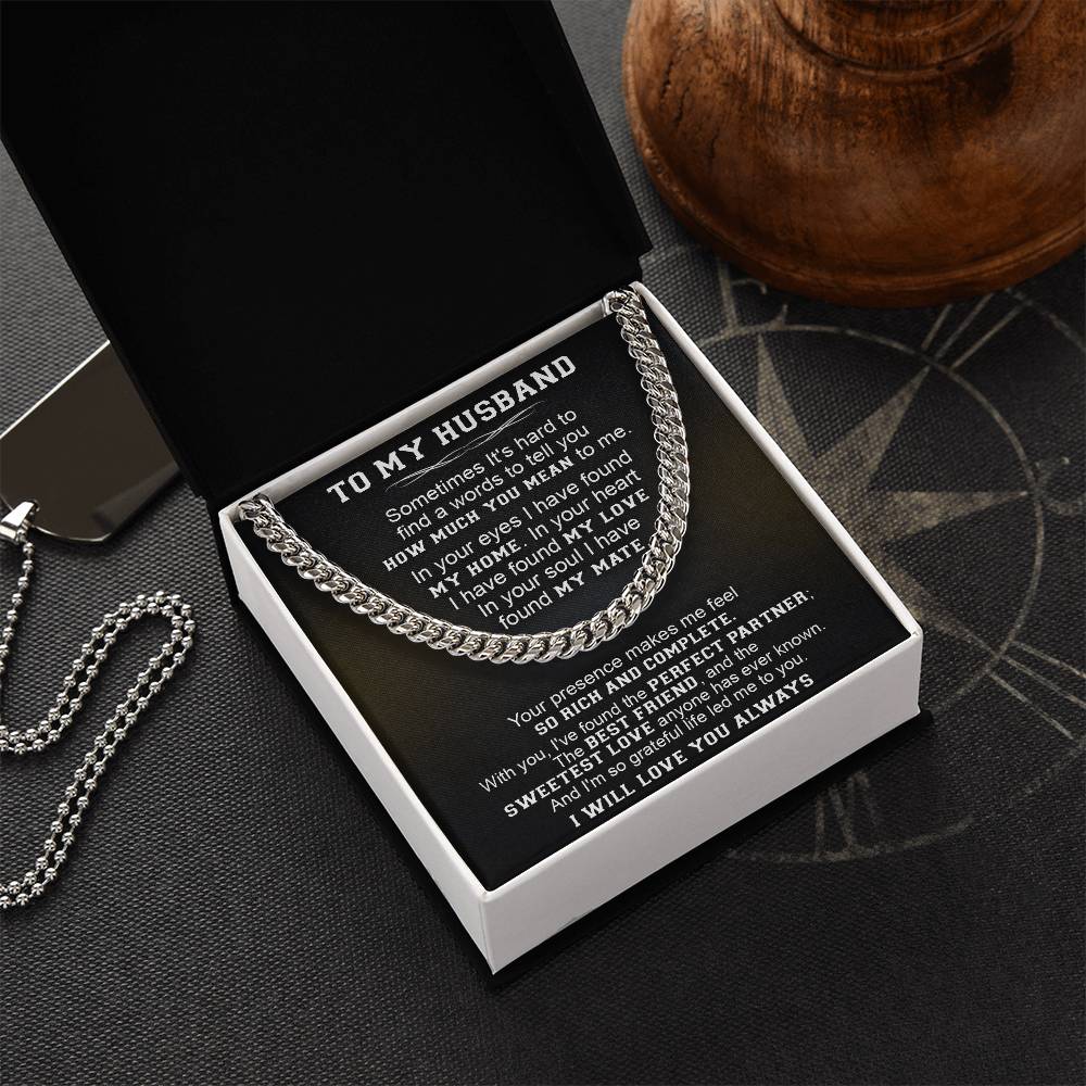 Gift For Husband - The Perfect Partner - Cuban Link Cuban Link Chain