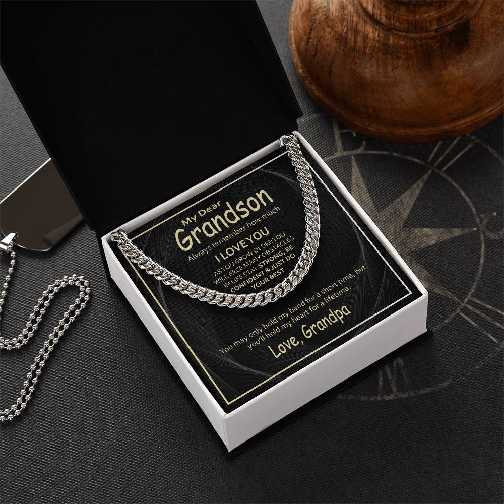 Sentimental Grandson Gifts From Grandpa Grandson Cuban Chain Necklace Grandpa To Grandson Gifts Gifts For Grandson Cuban Link Chain