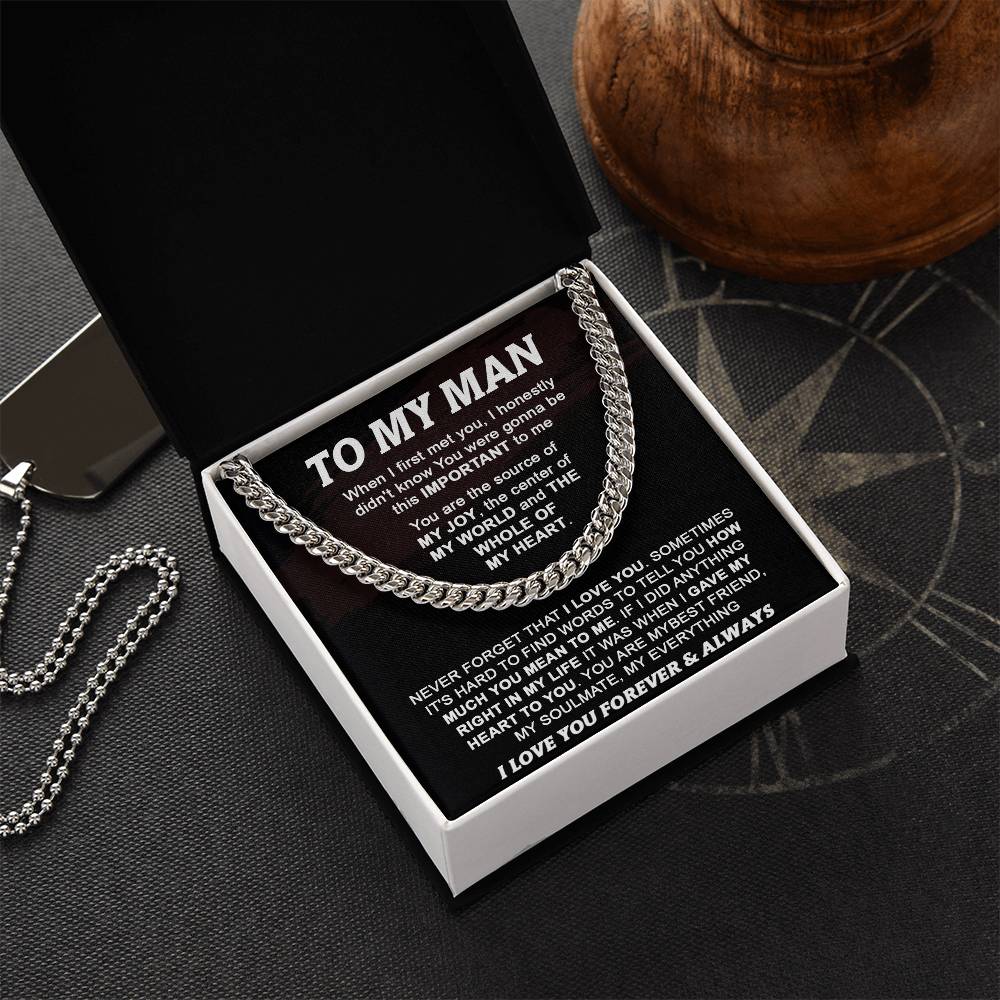 Gift For Your Man - Soulmate - Cuban Cuban Link Chain