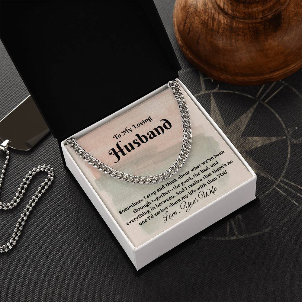 Anniversary Gift To Husband - Cuban Link Chain Necklace