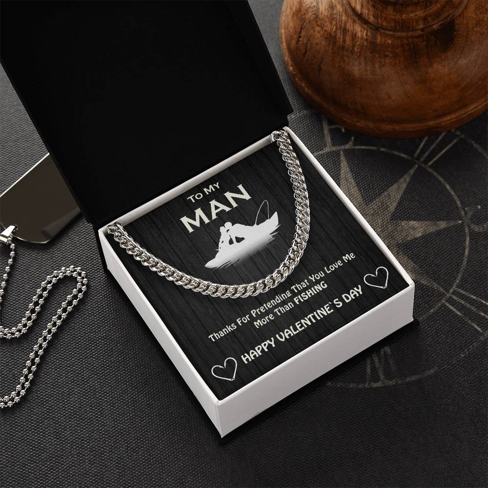 To My Man  Cuban Chain Necklace For Your Valentine Cuban Link Chain