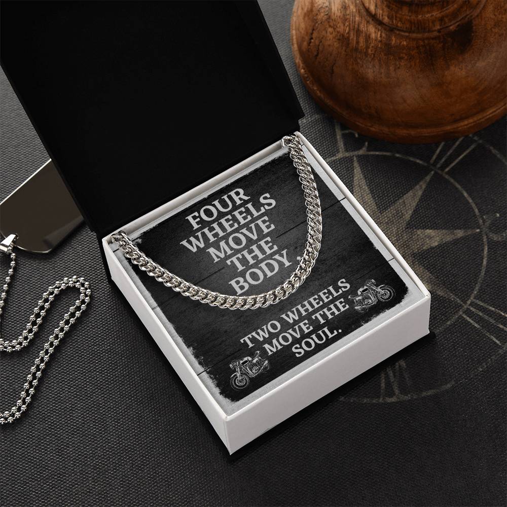 Cuban Chain Link Necklace For Men Motorcycle Enthusiast Gift Birthday Gift Necklace For Husband Boyfriend Son Cuban Link Chain