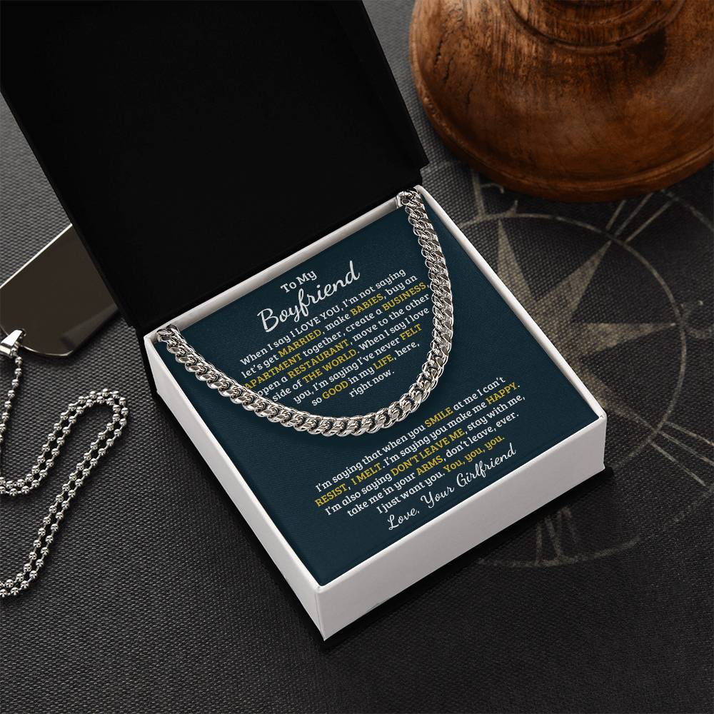 Valentine&#39;s Day Gift For Boyfriend Cuban Link Chain