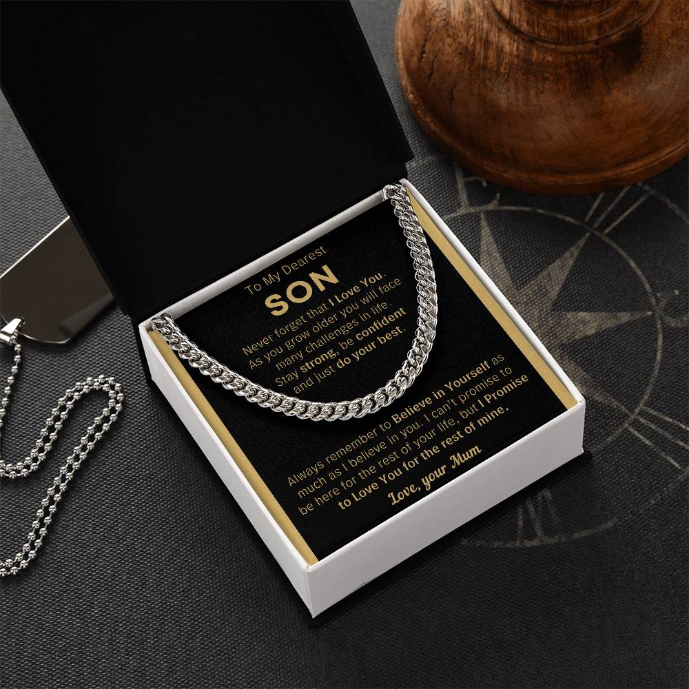 To My Son Just Do Your Best - Cuban Link Chain - Meu