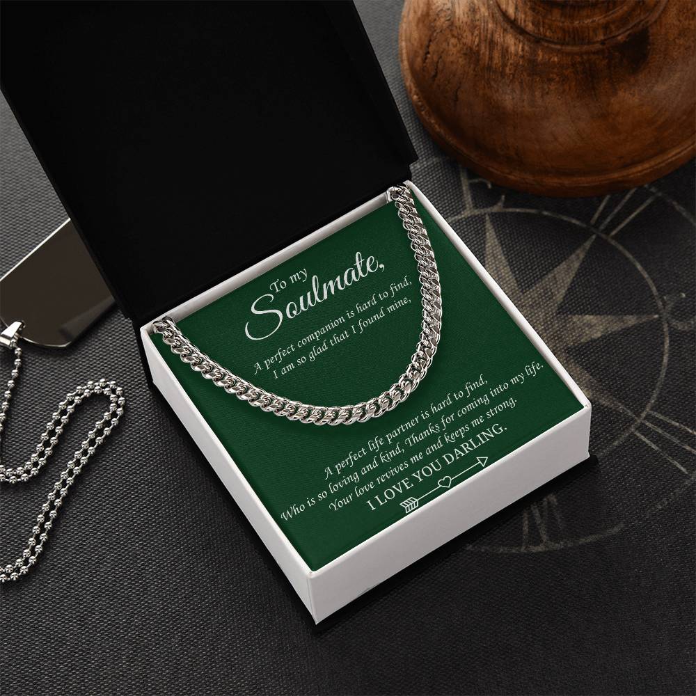 Gift For Boyfriend - Thanks For Coming Into My Life Cuban Link Chain