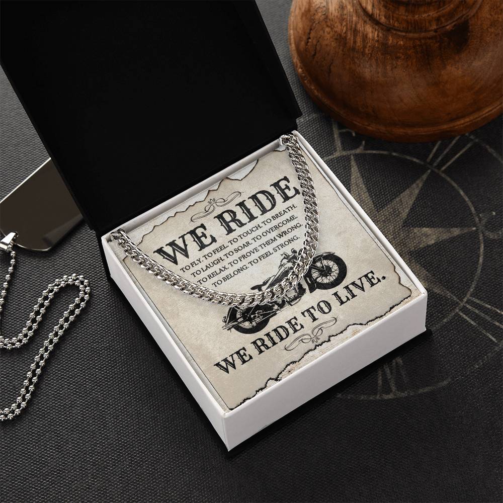 Cuban Chain Link Necklace For Men Biker Gifts Motorcycle Rider Gift Necklace Motorcycle Club Reunion Gifts Cuban Link Chain