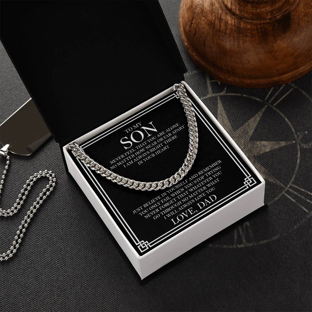 Gift For Son From Dad Son Cuban Link Chain Birthday Gift For Son Graduation Gift For Son
