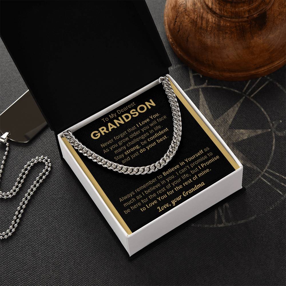 Grandson Just Do Your Best - Cuban Chain Link Cuban Link Chain