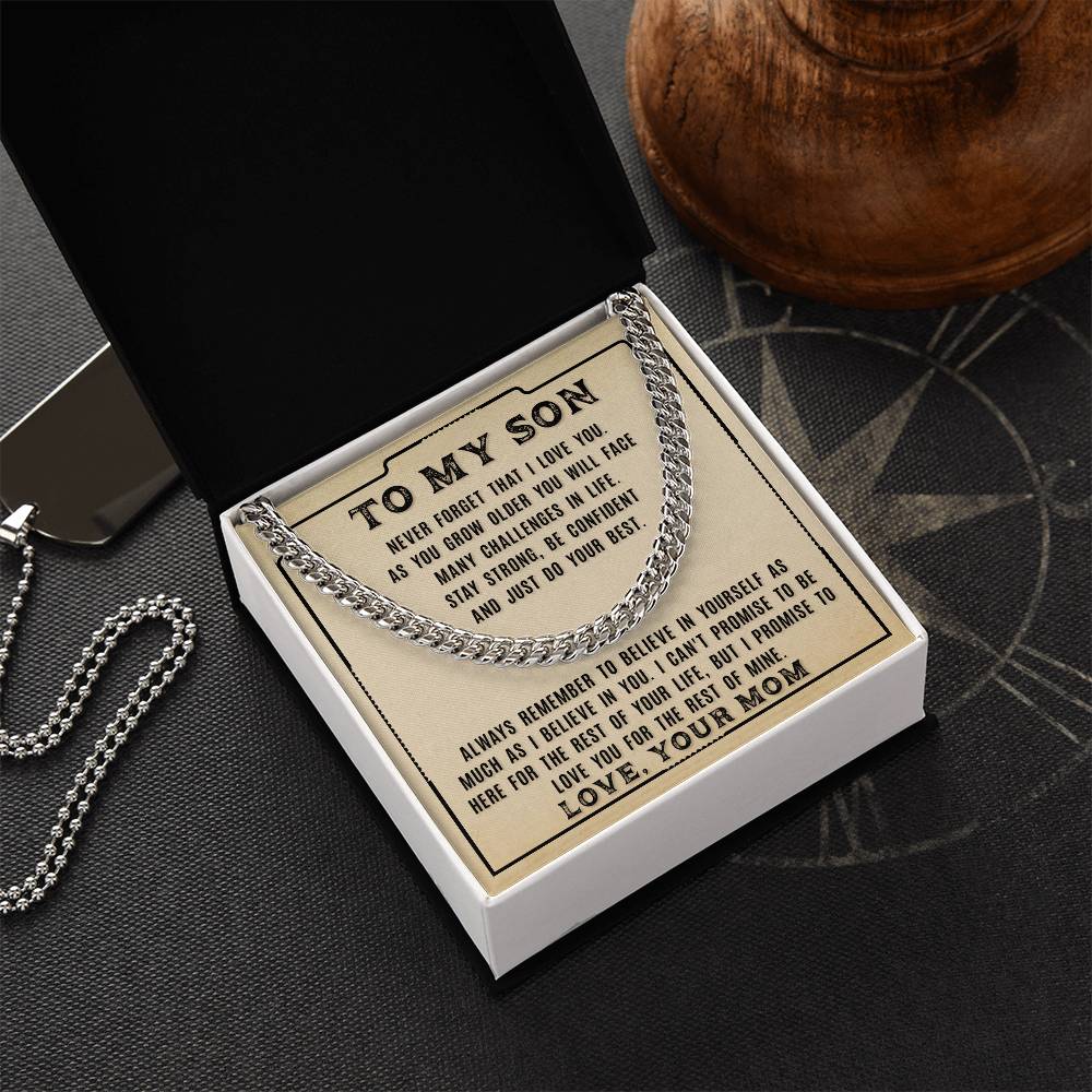 My Son - Never Forget That - Cuban Link Chain Necklace