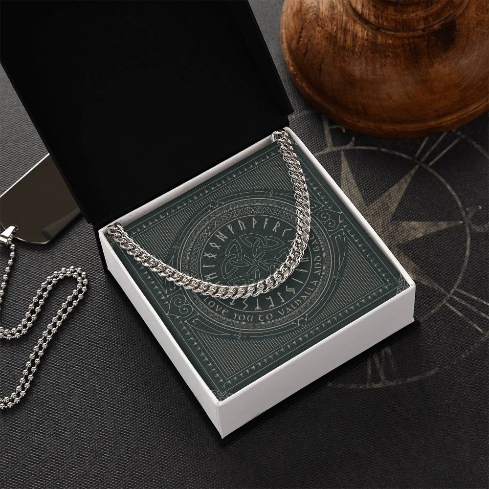 Gift For Boyfriend  Husband Vikings Gift For Him Gift For Him Unique Cuban Link Chain