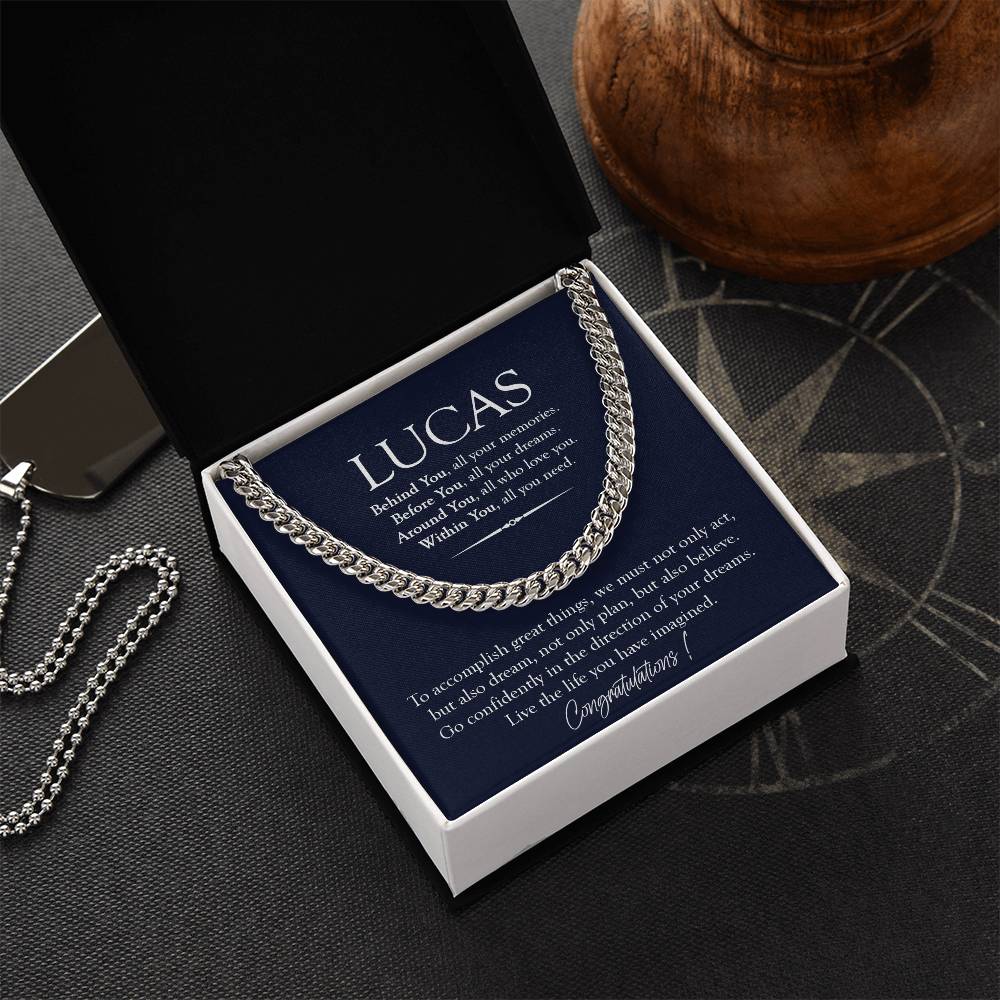 Personalized Graduation Gifts For Him High School College Graduation Gifts For Him  Graduation Necklace For Son Grands Cuban Link Chain