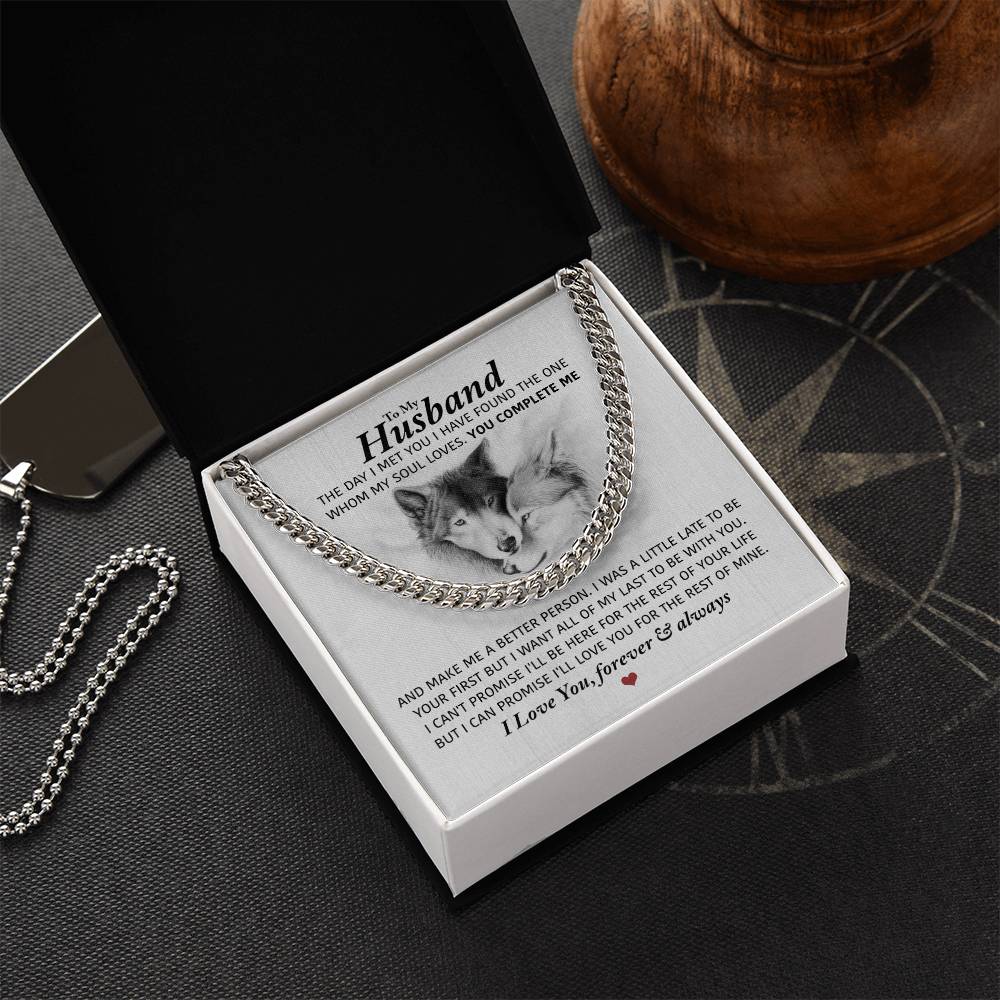 Perfect Gift For Husband Cuban Link Chain
