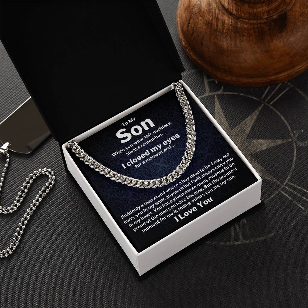 To My Son - Cuban Link Chain