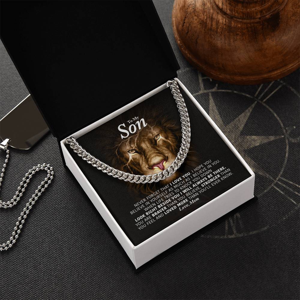 To My Son - I Will Always Be There - Cuban Link Chain
