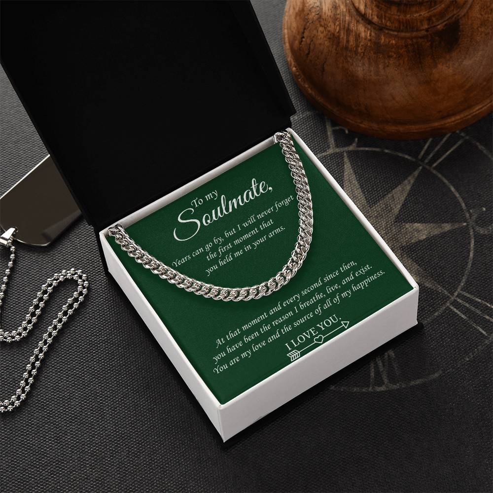 Valentine's Gift Cuban Necklace Gift For Boyfriendsoulmatehusband - You Are My Love And The Source Of All Of My Happin Cuban Link Chain