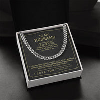 To My Man Chain Necklace Boyfriend Gift From Girlfriend Anniversary Gift Boyfriend Birthday Cuban Link Chain
