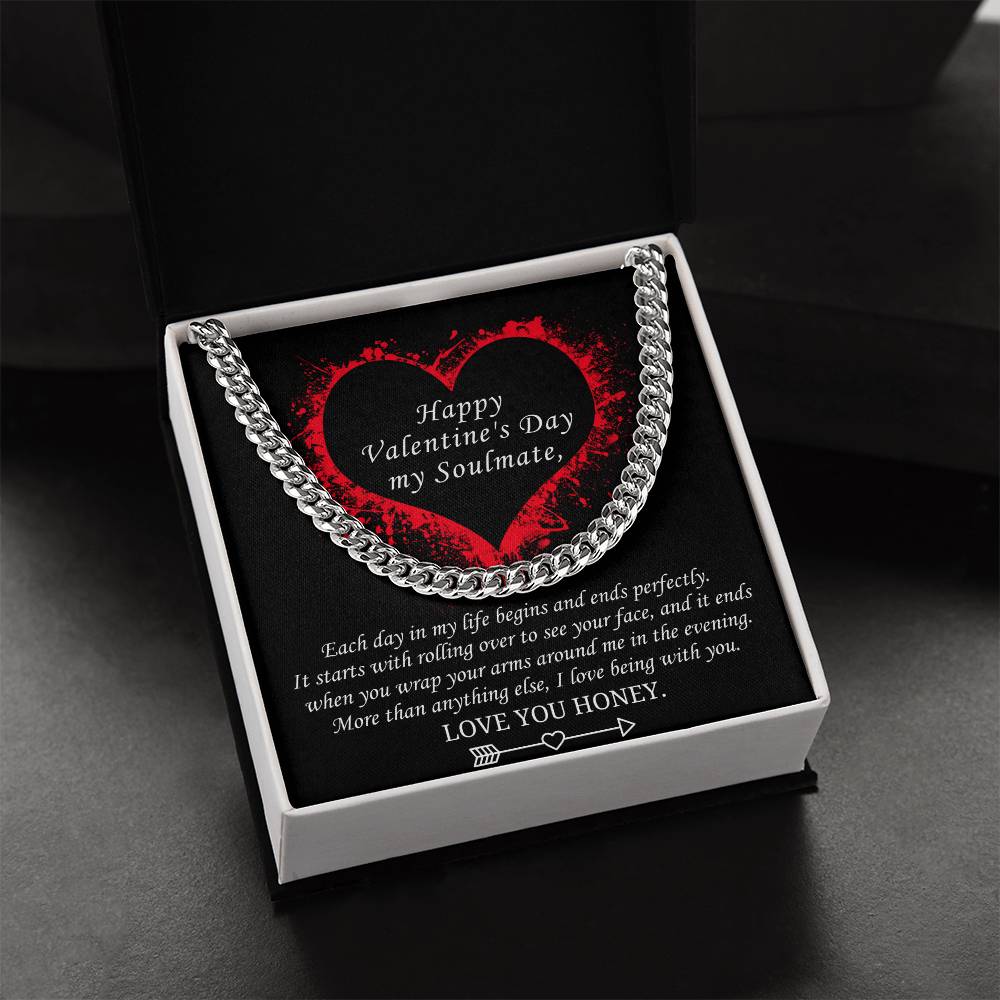 Valentine's Gift For Soulmate - More Than Anything Else I Love Being With You Cuban Link Chain