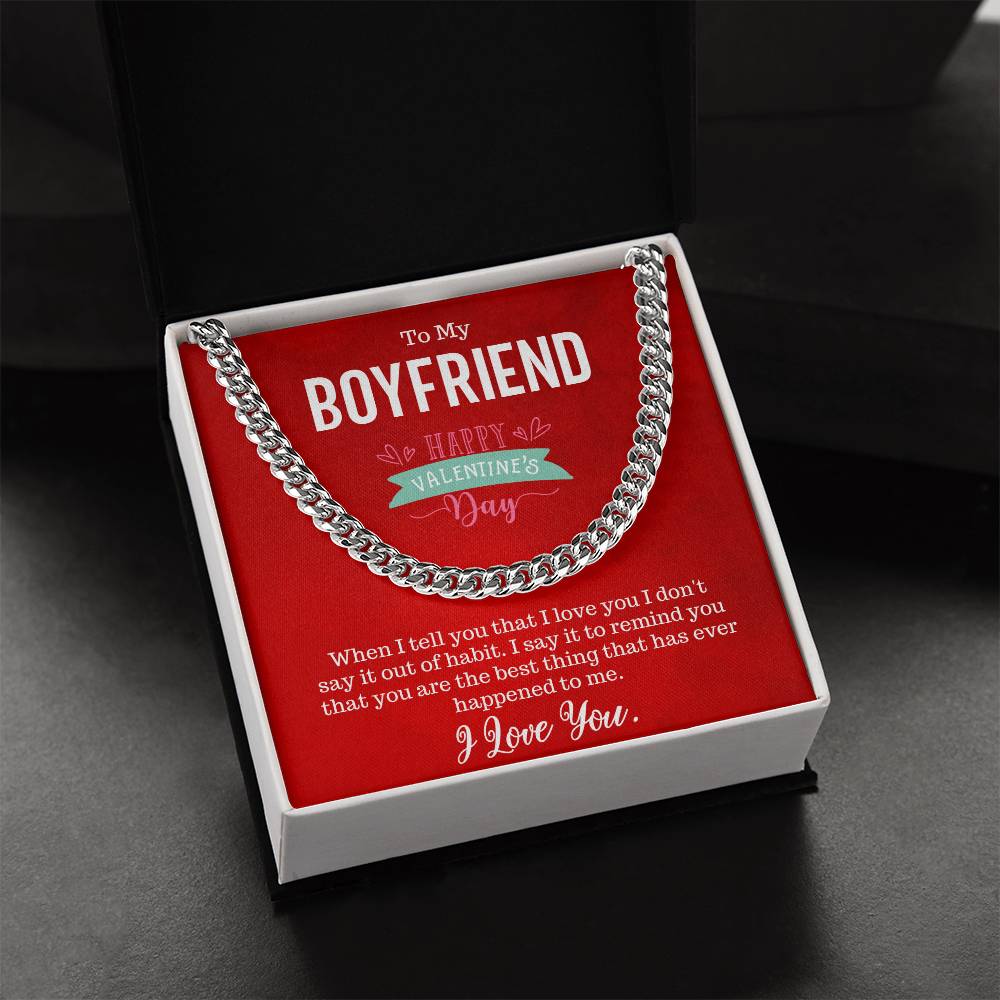 Valentine's Day Gift For Your Boyfriend. Cuban Link Chain