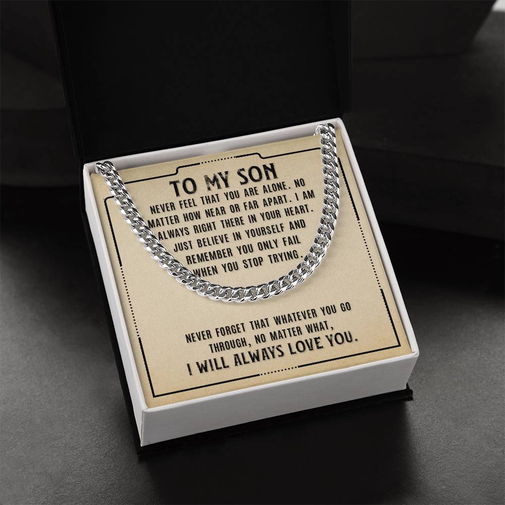 To My Son  🎁 ❤️  Cuban Link Chain Necklace