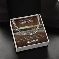 To Husband From Wife Gift Cuban Link Chain For Husband Husband Birthday Gift Father's Day Gift For Husband Camping Par
