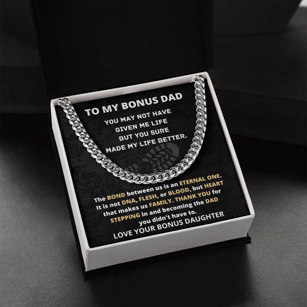 Cuban Link Chain Gift For Bonus Dad