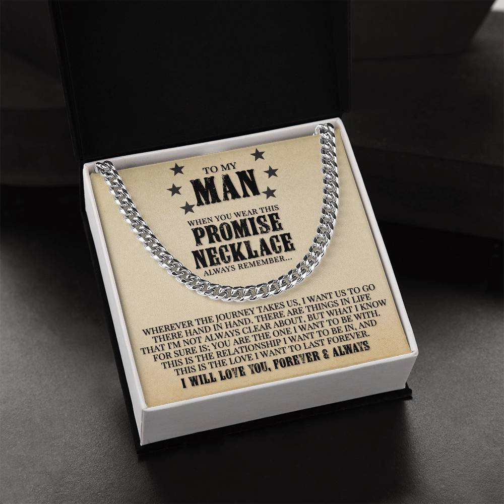 Promise Necklace - Cuban Link Chain