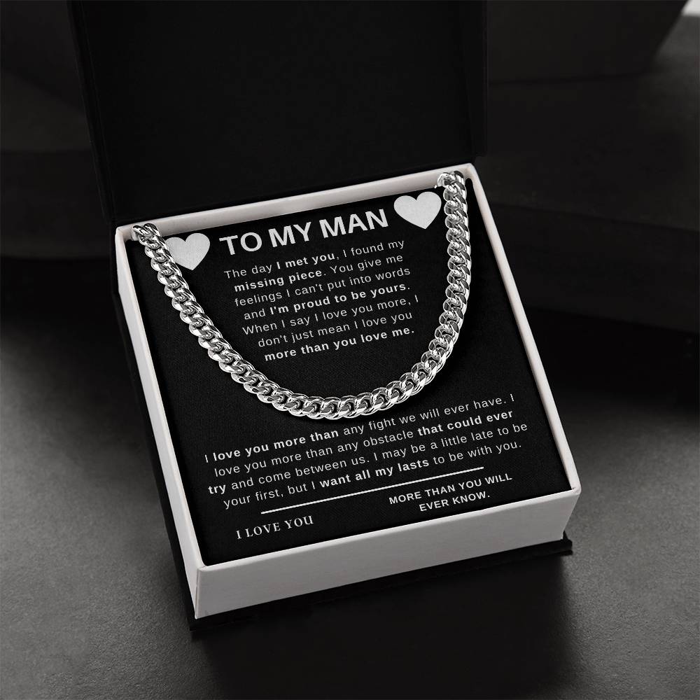 To My Man -Special Cuban Chain Cuban Link Chain