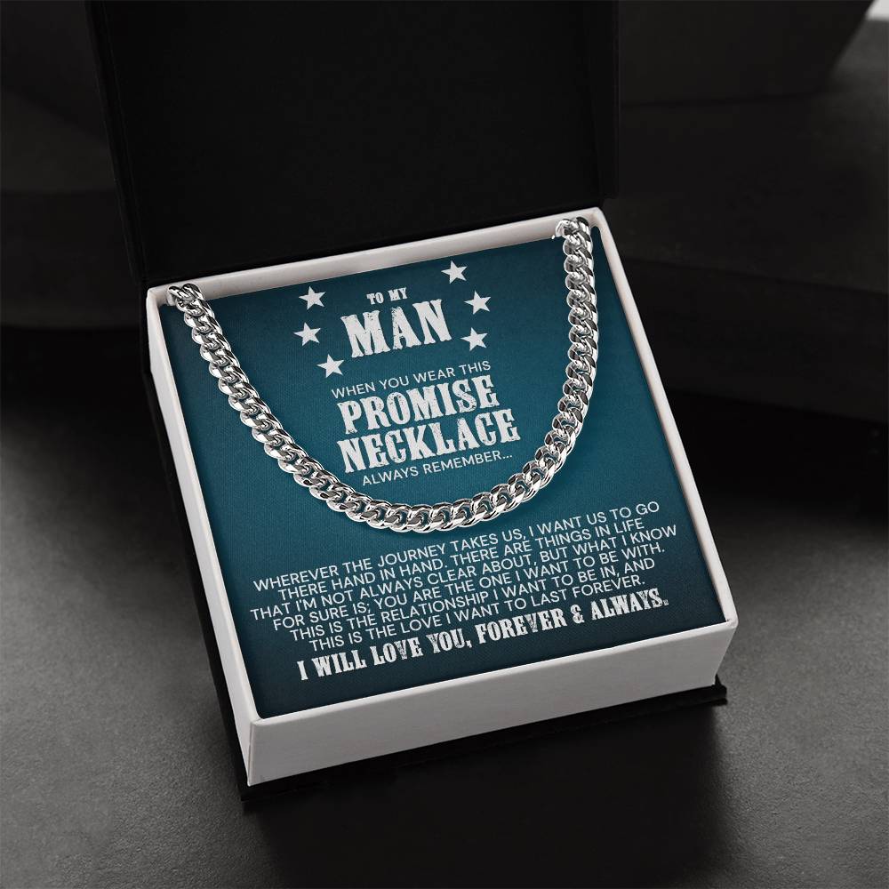 My Man - The Love I Want To Last Forever Cuban Link Chain
