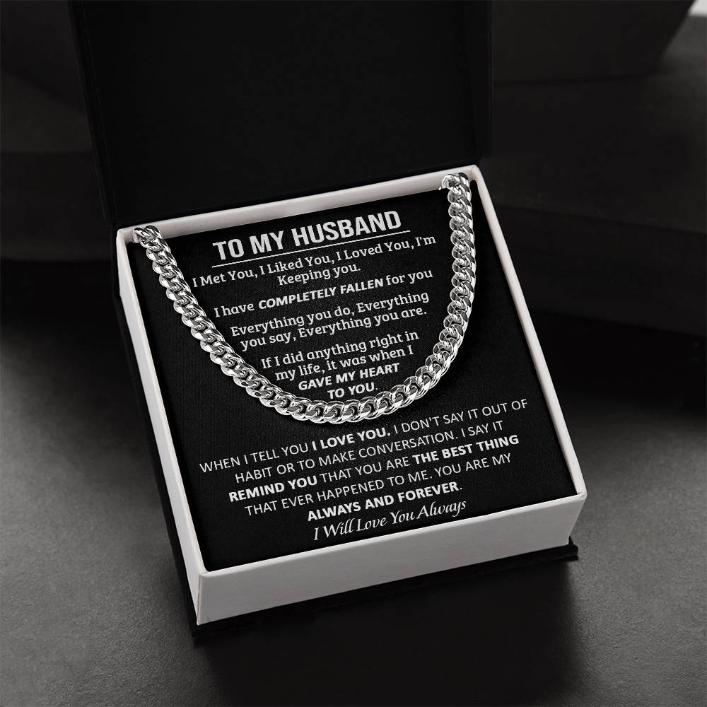 Gift For Husband - My Always - Cuban Link Cuban Link Chain