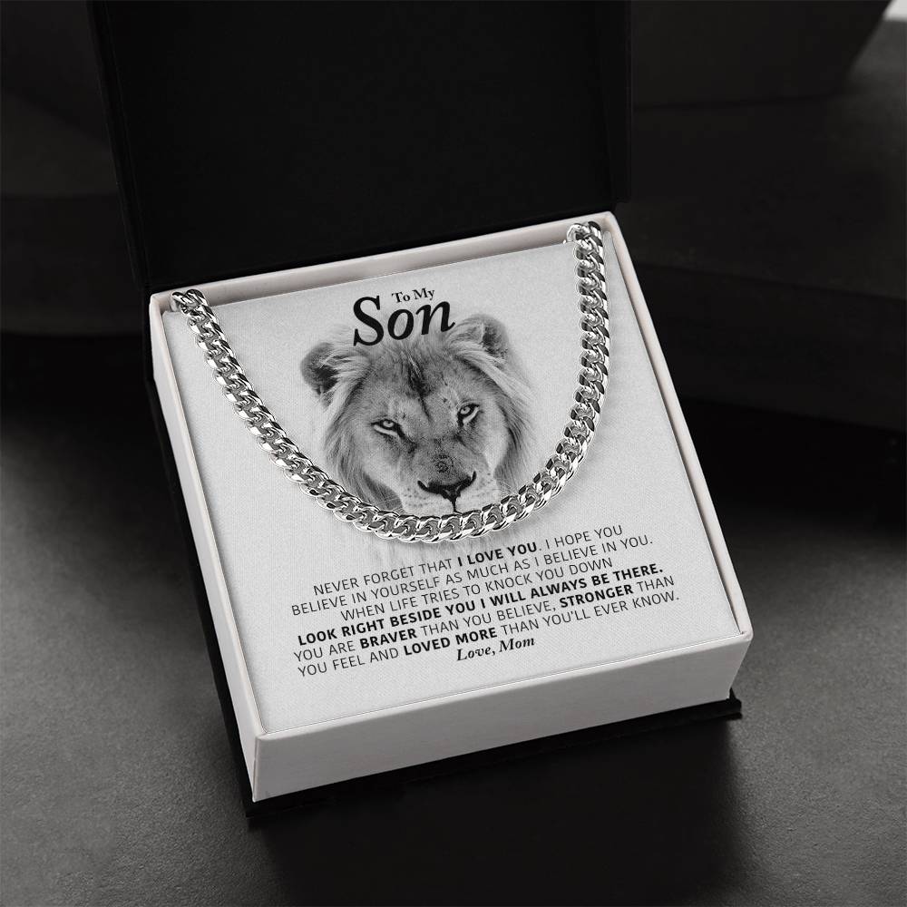 My Son - I Will Always Be There Cuban Link Chain