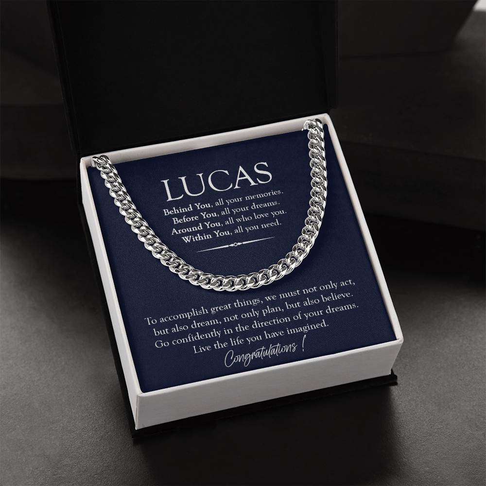 Personalized Graduation Gifts For Him High School College Graduation Gifts For Him  Graduation Necklace For Son Grands Cuban Link Chain