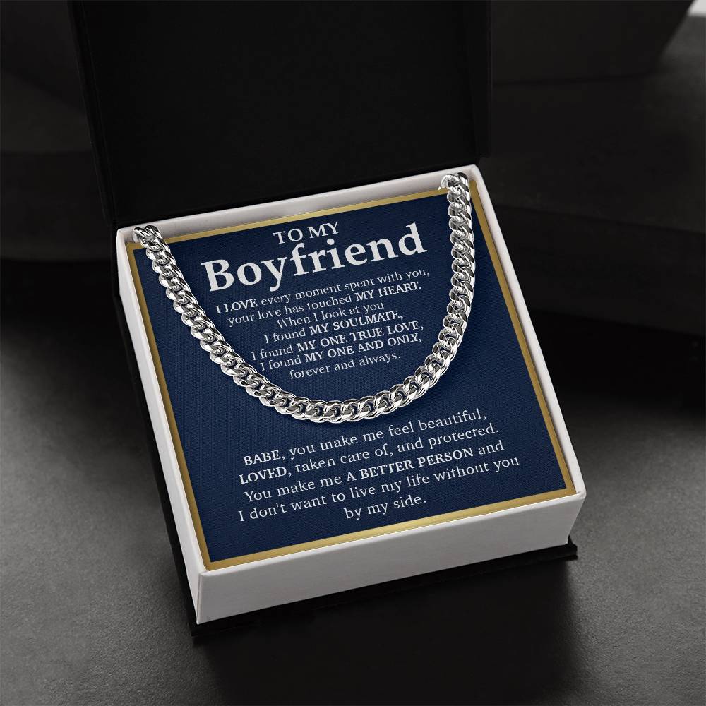 Cuban Link Chain Necklace  Gift For Boyfriend