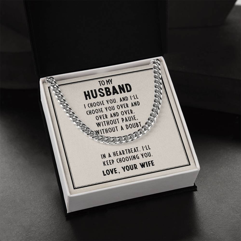 Cuban Link Chain For Husband. Chain Necklace Anniversary Gift For Husband Birthday Gift For Man Gift For Men Chain For