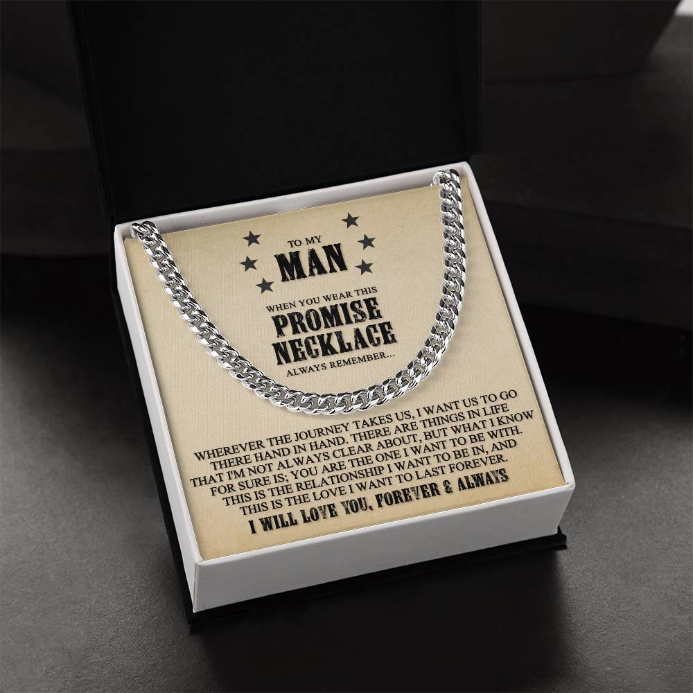 Promise Necklace Cuban Link Chain
