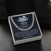 Personalized Graduation Gift For Him Graduation Gifts For Son Grandson Nephew Graduation Gift High School Boy Graduati Cuban Link Chain
