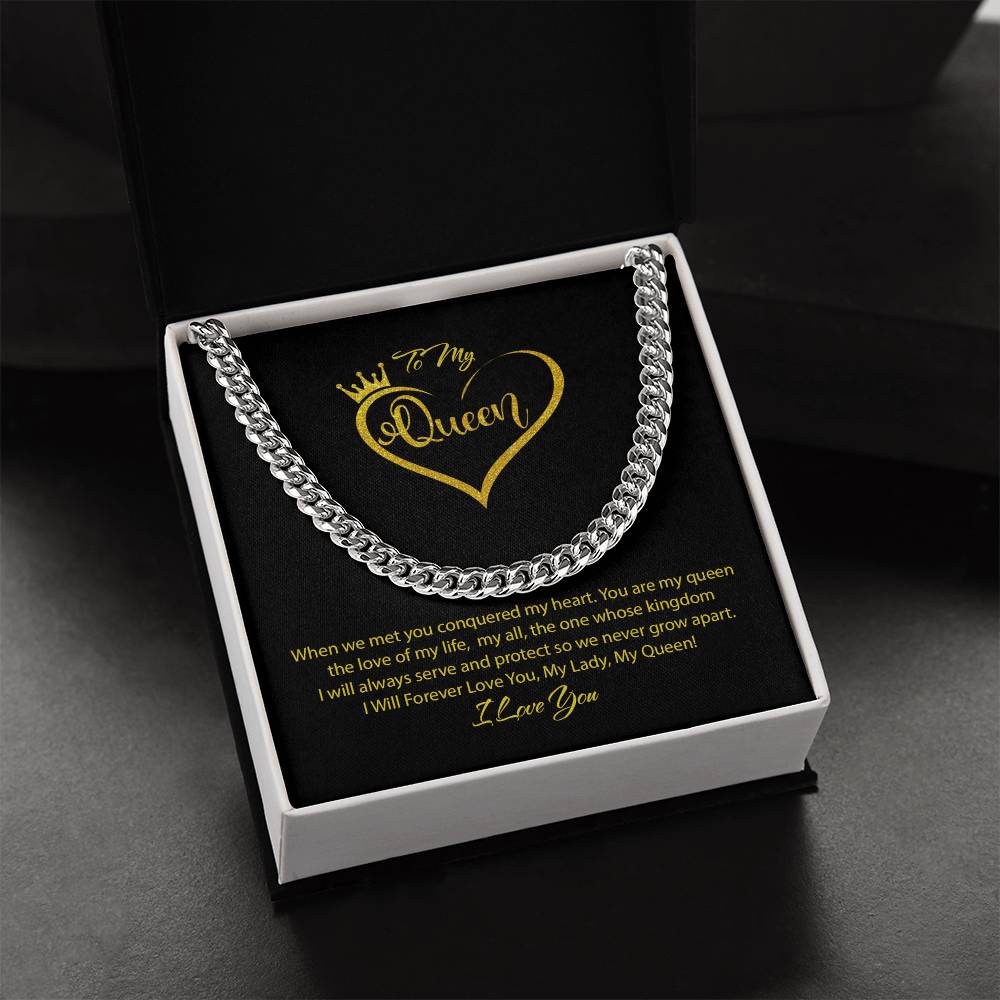 Cuban Link Chain Necklace For A Queen