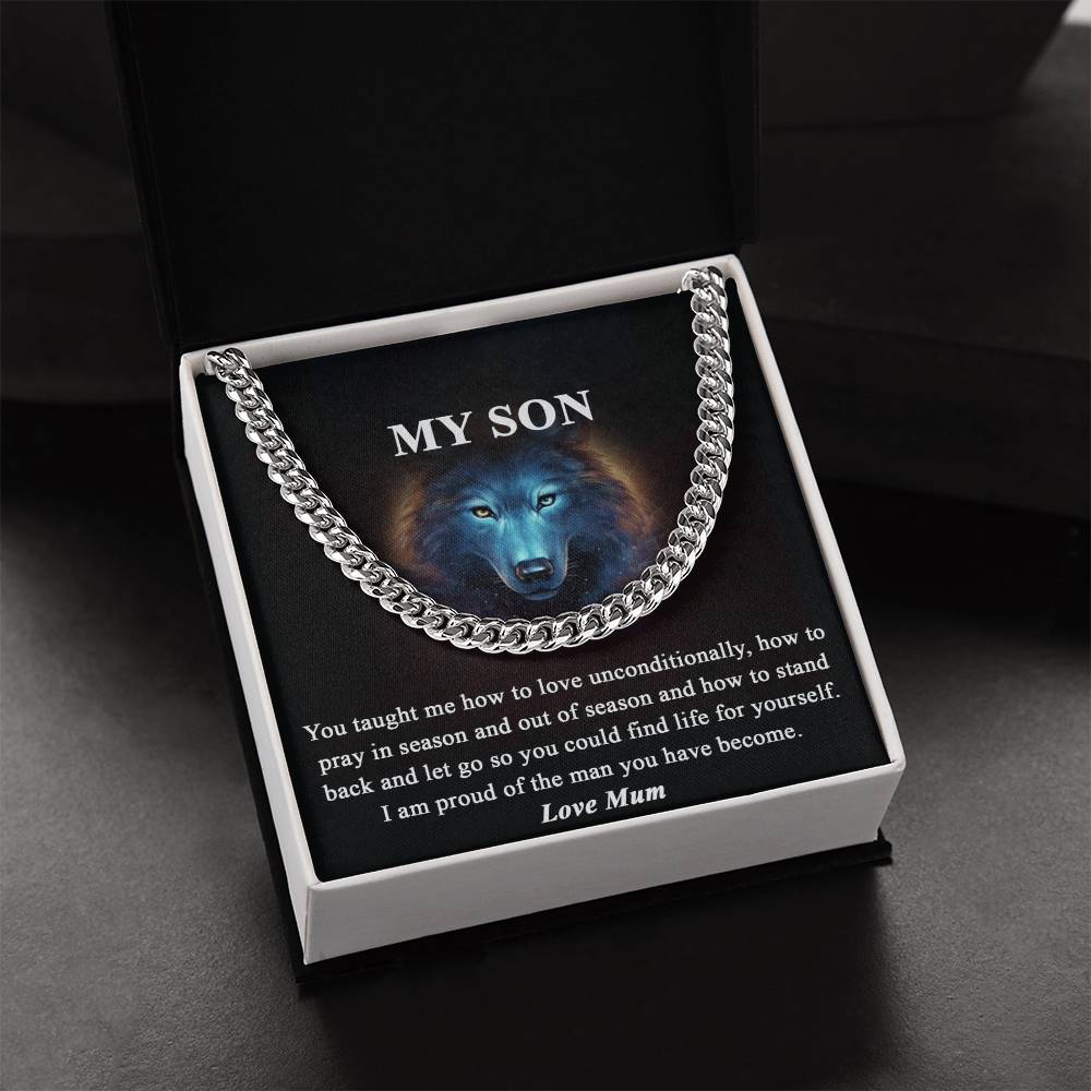 To My Son ●Cuban Link Chain ●Unconditional Love