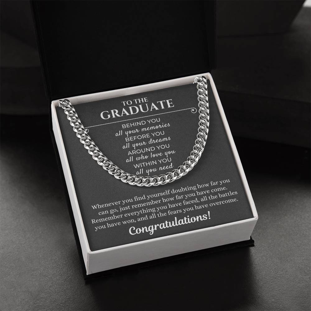 Graduation Gifts For Him Best Graduation Gifts For Boys High School Graduation Gift College Graduation Gift Meaningful Cuban Link Chain