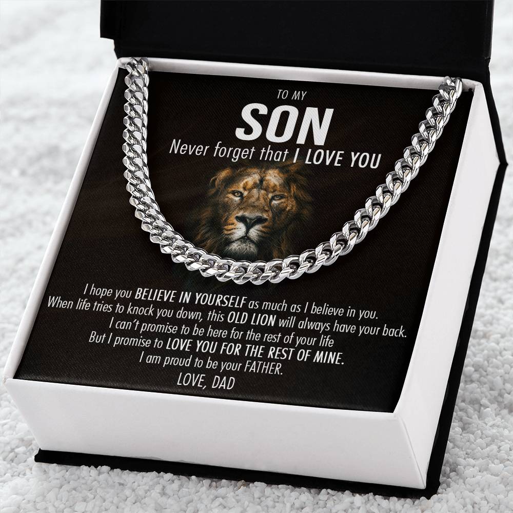 Gift For Son - Always Have Your Back - Cuban Cuban Link Chain