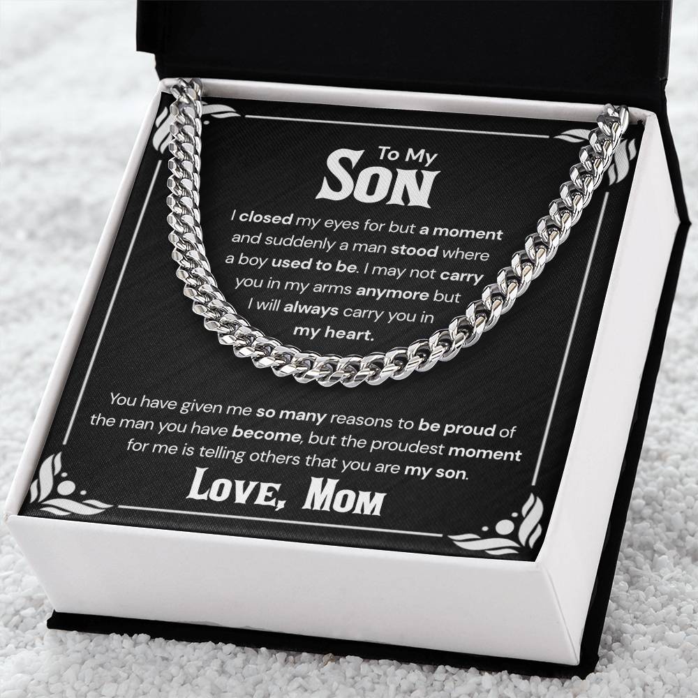 To My Son - So Many Reasons - Cuban Link Chain